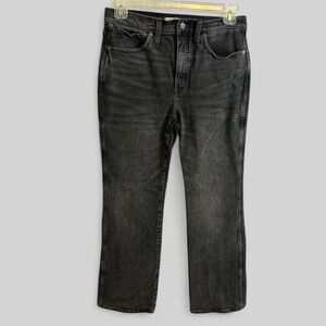 Madewell high rise boot cut black retro ladies denim size 29 emo goth